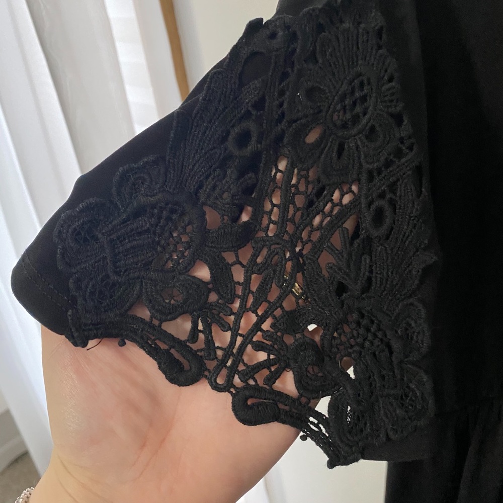 Black babydoll blouse